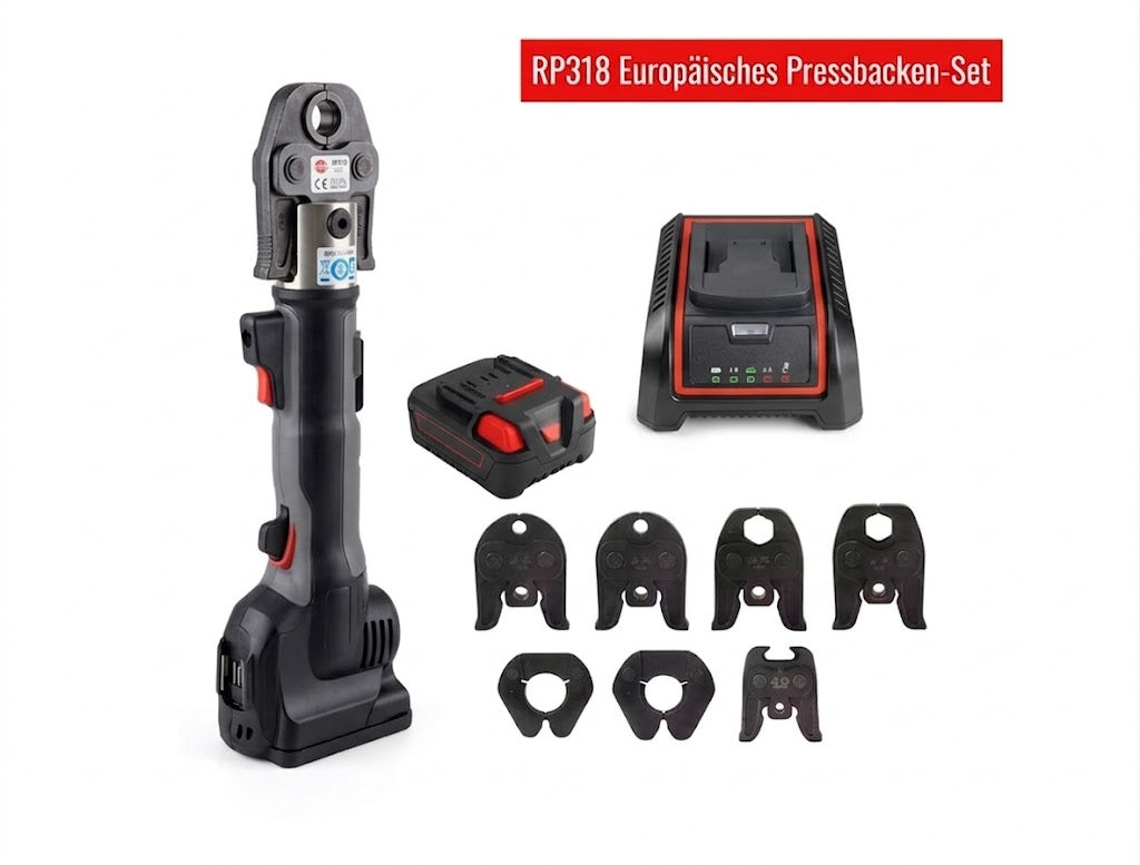 RP318 Akku Presszange für Edelstahl-, Wasser- & Gasrohre